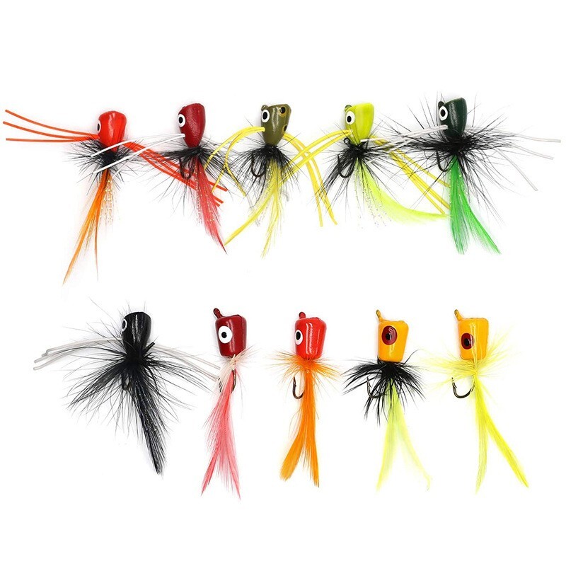 30pcs Dry Fly Files Fishing Lures Poppers Kit Bluegill Bass Panfish Trout Salmon - Image 11