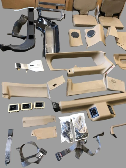 Land Rover Discovery 1 94-99 OEM Bahama Beige Complete Jump Seats W/ Rear Air Foto 3 de 4