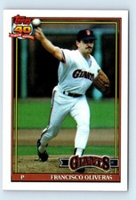 1991 Topps Francisco Oliveras San Francisco Giants #52