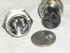 NEW CEA CBC3 SET VANCO 3 PIN MALE & FEMALE LOCKING AUDIO MICROPHONE PLUG PAIR  