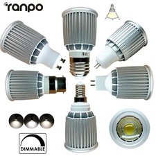 Dimmable Led Spotlight Bulbs 12w Gu5.3 Bulb E14 Red 110v 220v 24v Cob Mr16 12v