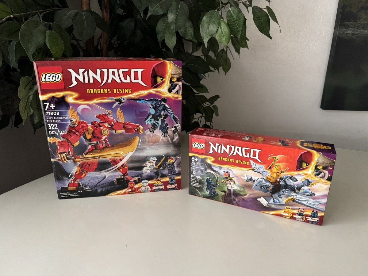 New LEGO NINJAGO Kai's Elemental Fire Mech 71808 Young Dragon Riyu