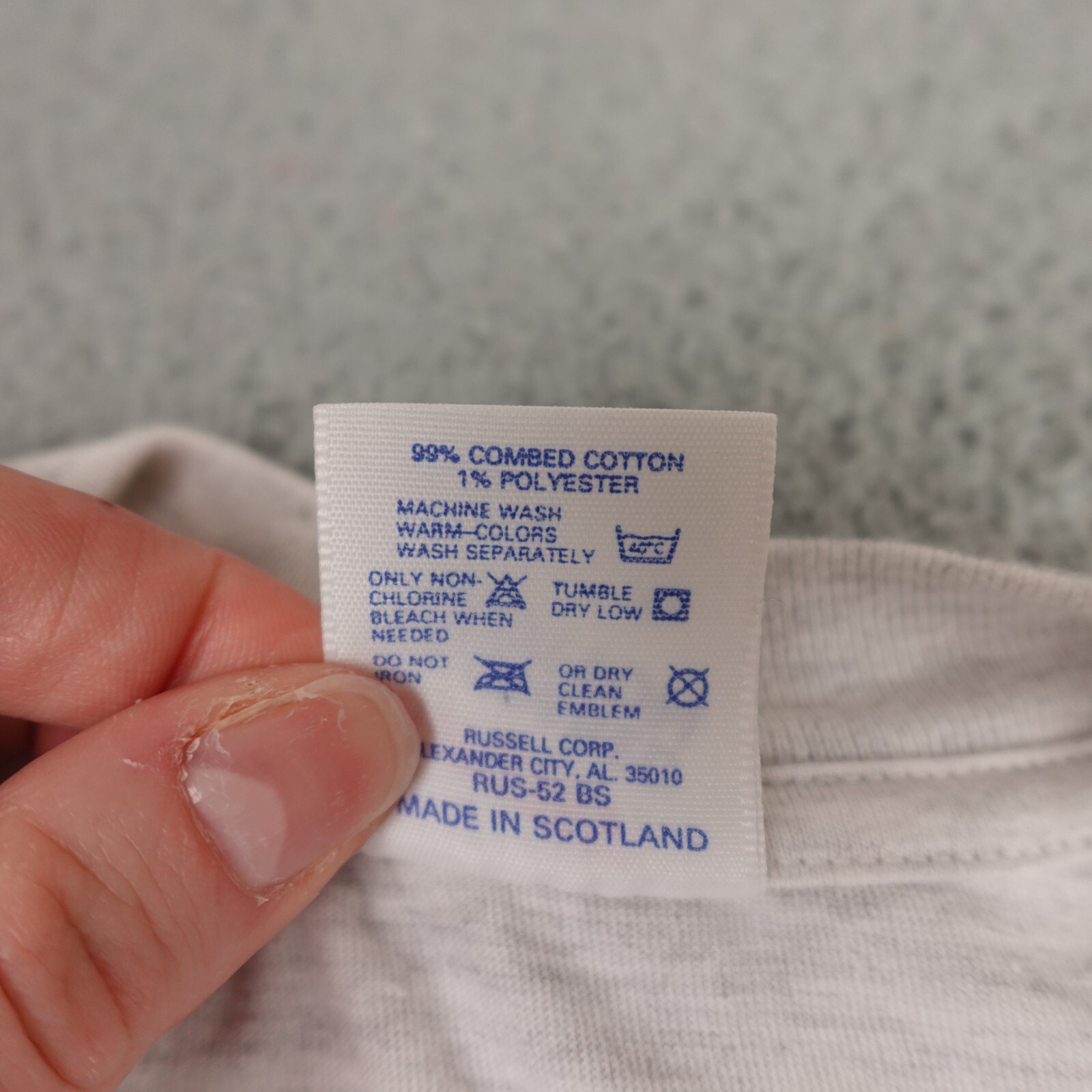 FILA Camicia Cambridge vintage uomo extra large grigia punto singolo canottaggio JERZEES anni 90