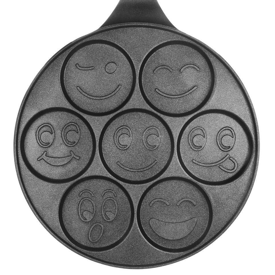 Pancake Griddle Happy Face Emoji 10.5 Inch Aluminum Nonstick Pancake