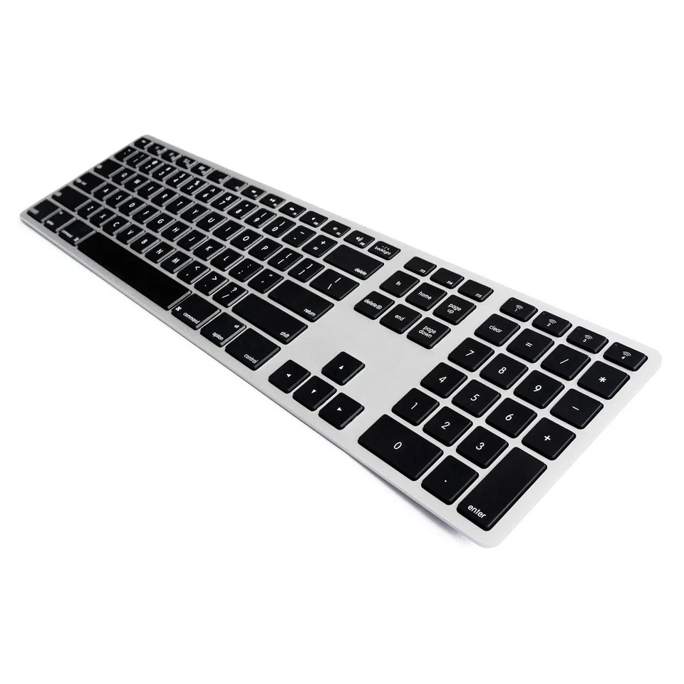 MATIAS Backlit Wireless Aluminum Keyboard - Silver/Black FK418BTLSB - Image 3 of 4