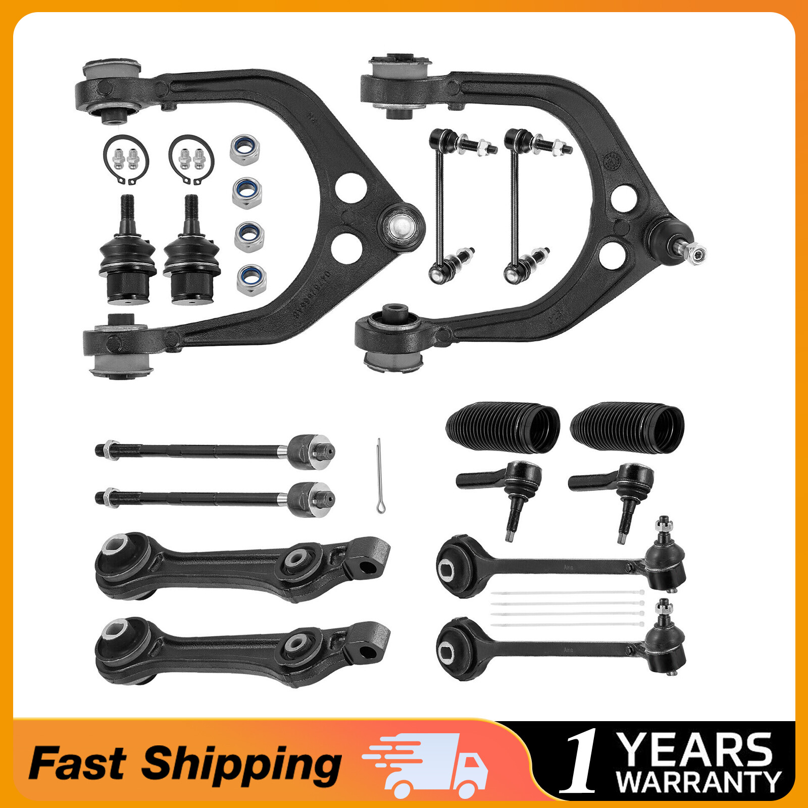 2005-2010 300 Charger Magnum 2WD Front Suspension Kit with Control Arms & Tie Rods