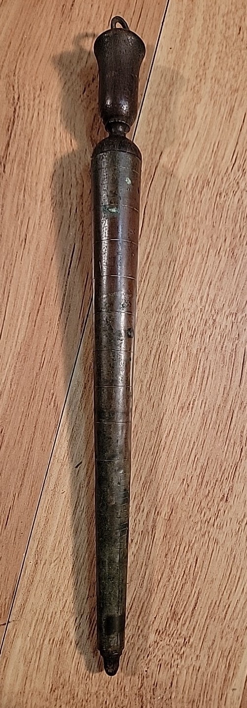 Antique Ring Sizer Mandrel Allen's Patent 1874 11.5" long wood brass eBay