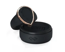 Rinfit Silicone Wedding Rings - Couple Rubber Ring Set for Him&Her Pear