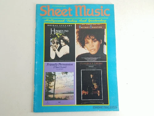 Sheet Music Magazine July August 1993 Whitney Houston Standard Piano Edition