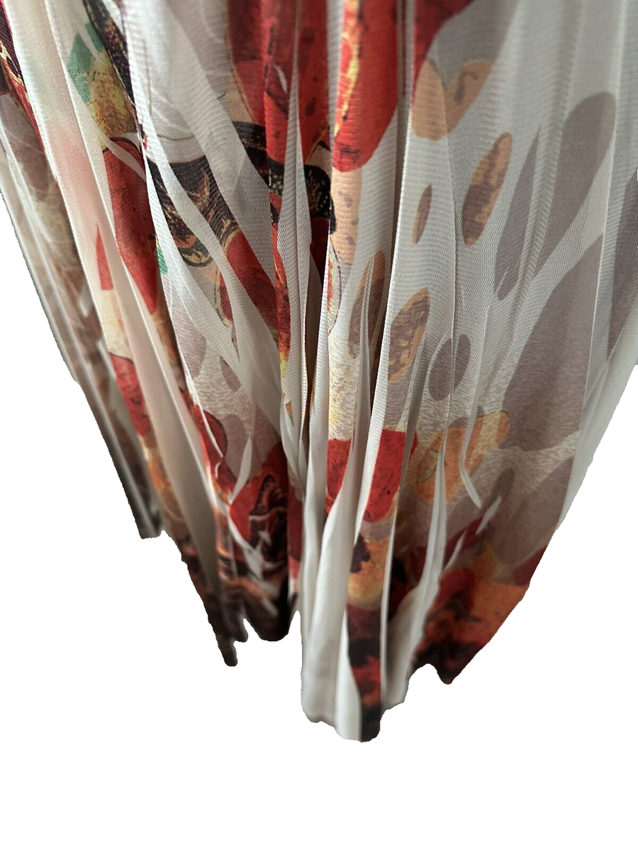 NOUVIDA XL Skirt Flowy Lined Gored w/Unpressed Pleats Beige