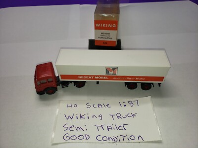 Wiking 1:87 HO SCALE TRUCK TRACTOR TRAILER SEMI VINTAGE OPEN BOX GOOD CONDITION 