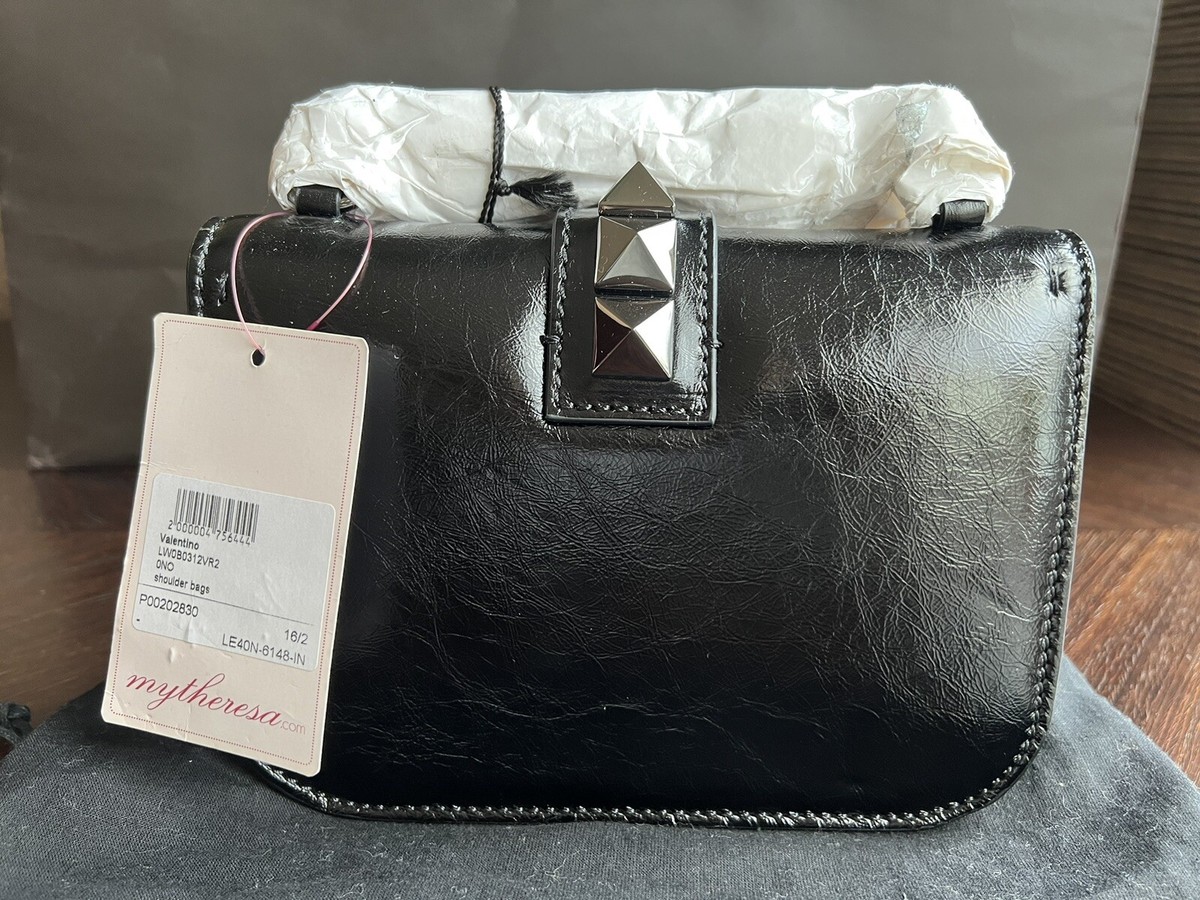 VALENTINO GARAVANI LW0B0312 SMALL NOIR GLAM LOCK Leather VALENTINO GARAVANI LW0B0312 SMALL NOIR GLAM LOCK Leather