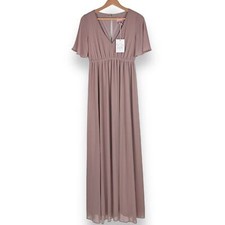 Show Me Your Mumu Womens Emily Empire Maxi Dress Small Soft Beige