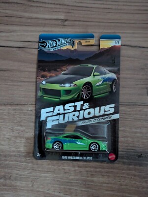 HOT WHEELS 1995 MITSUBISHI ECLIPSE BRIAN O CONNOR FAST AND FURIOUS 1:64 DIECAST