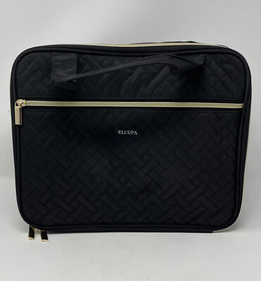 Black ELCUPA Tattoo Carrying Case - Supply Organizer Tote Bag Briefcase