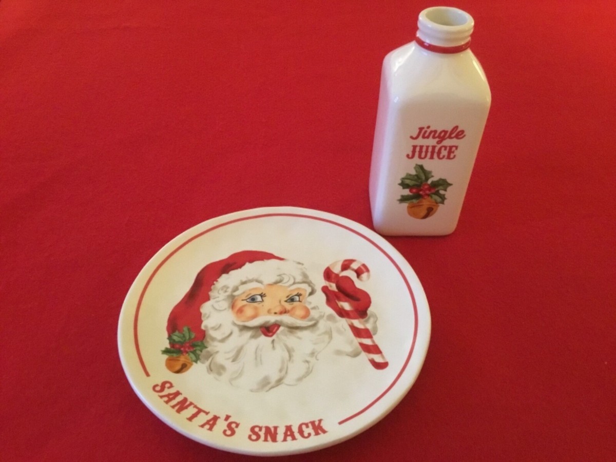 Mudpie Santas Milk and Cookies SET SANTA'S SNACK JINGLE JUICE