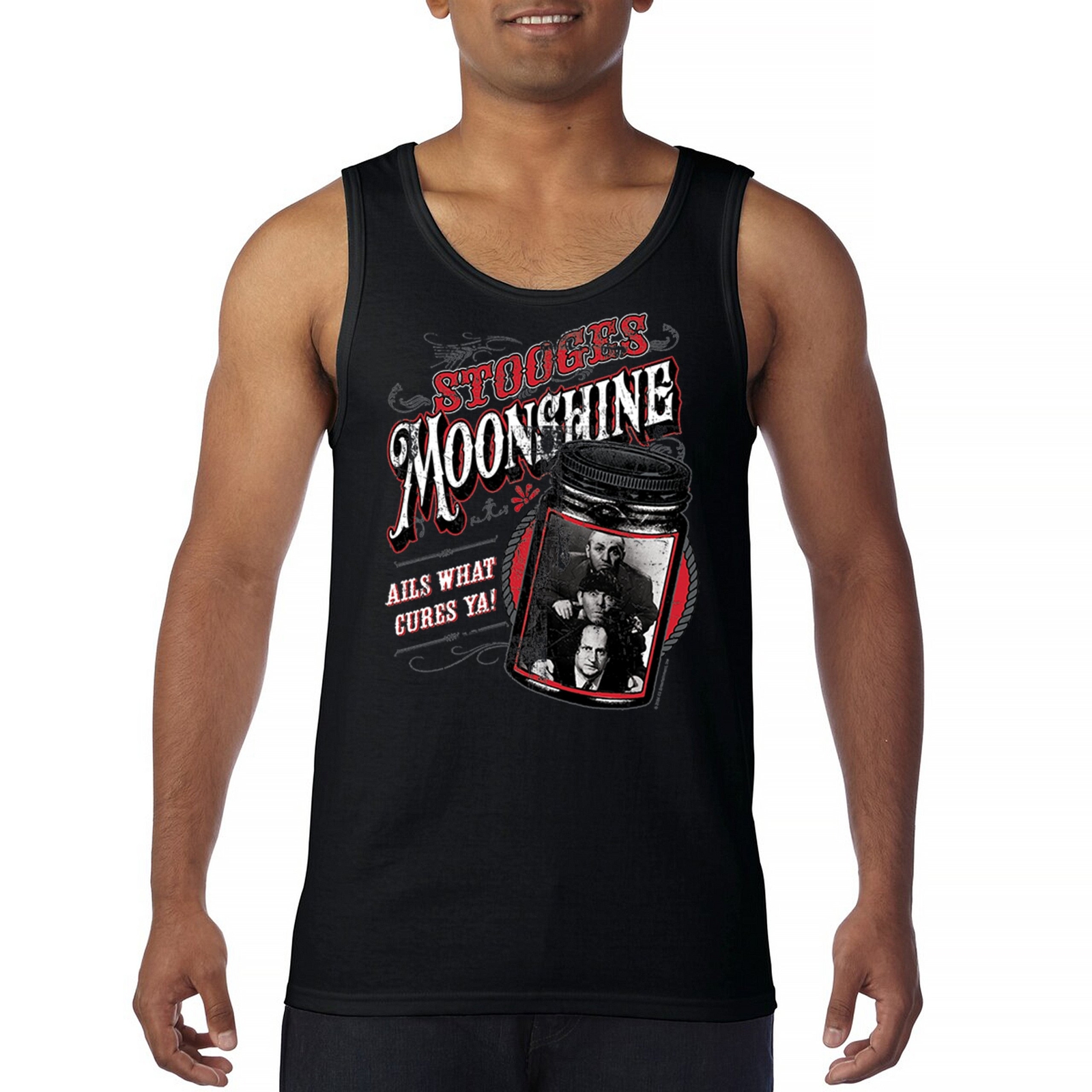 ALTRA Top canotta Three Stooges Moonshine 3 riccio Moe Larry shemp saggi ragazzi uomo