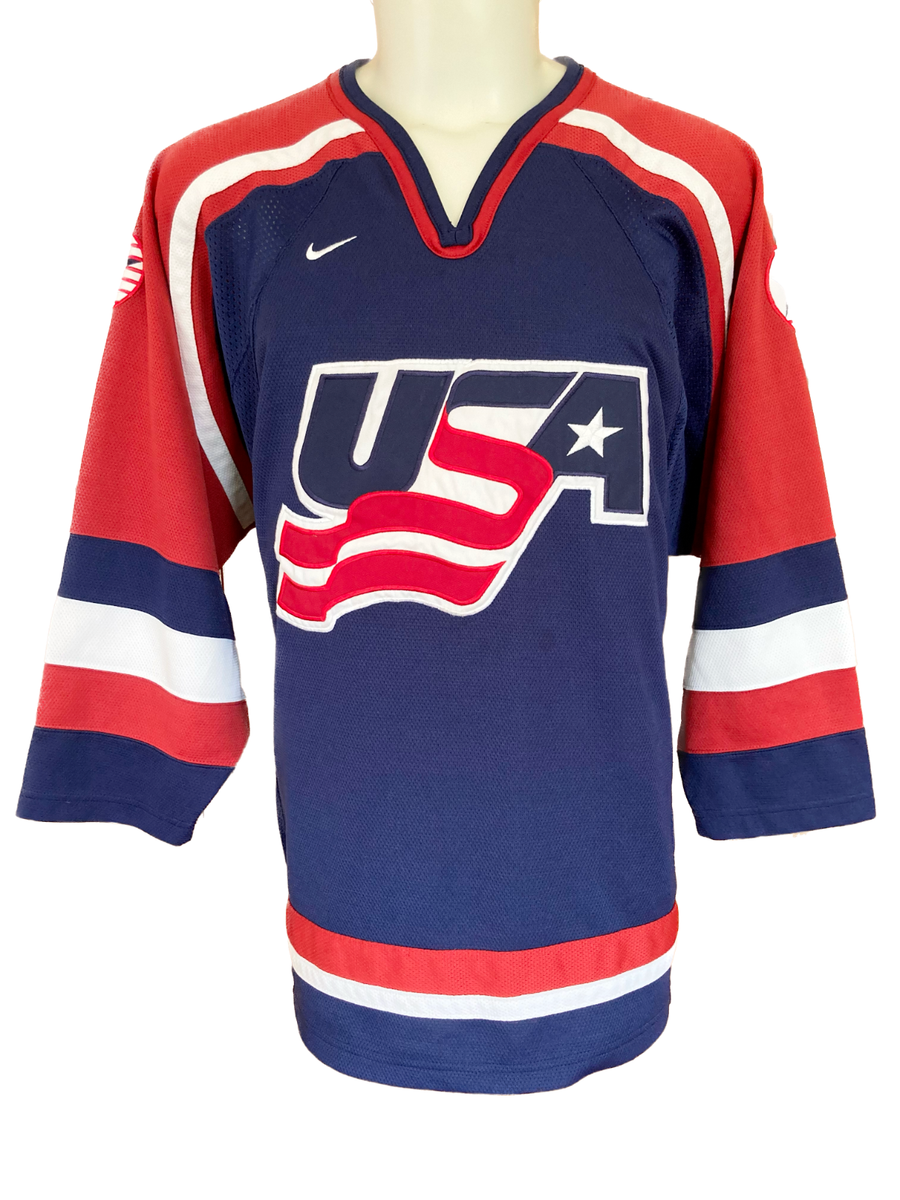 Team USA Hockey Mens Vintage Jersey 2002 Winter Olympics Nike