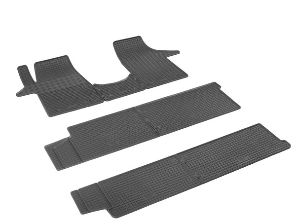 GummifußMatten Rigum Passend FüR VW T5 Transporter 8 9-Sitzer 2003-2015-image