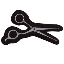Hair Cutting Scissors Stylist Sheers Embroidered Iron On Patch