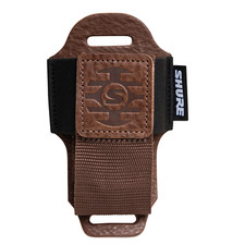 Shure by Gator Premium Brown Leather Wireless Bodypack Transmitter Pouch