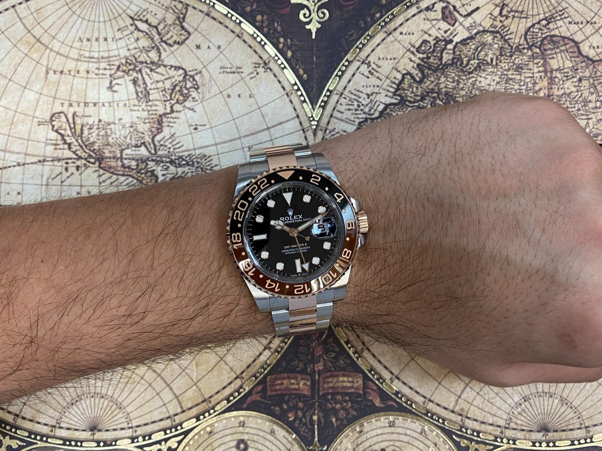 Rolex Gmt On Wrist Rolex GMT Master II Black Dial Bracelet Strap