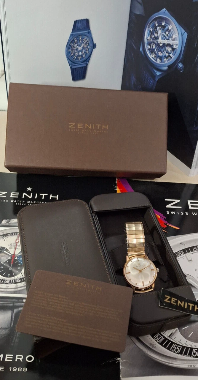 Zenith — 1960's ZENITH 32mm GOLD FILLED Manual Cal 2532 19J Kreisler ORGNL BOXES SERVICED