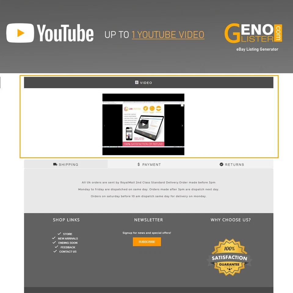 Ebay Listing Template Responsive Mobile Design HTML Professional NEW Design 2023 - Image 4 of 4