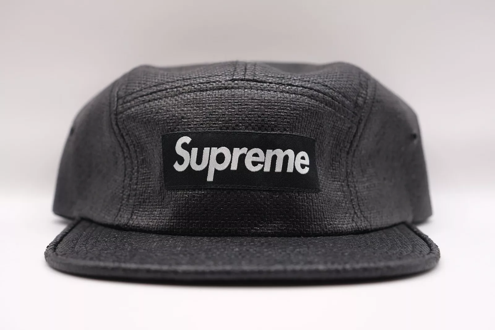 CHAPEAU CASQUETTE DE CAMP SUPREME SS15 RAFIA BASKETWEAVE NEUF