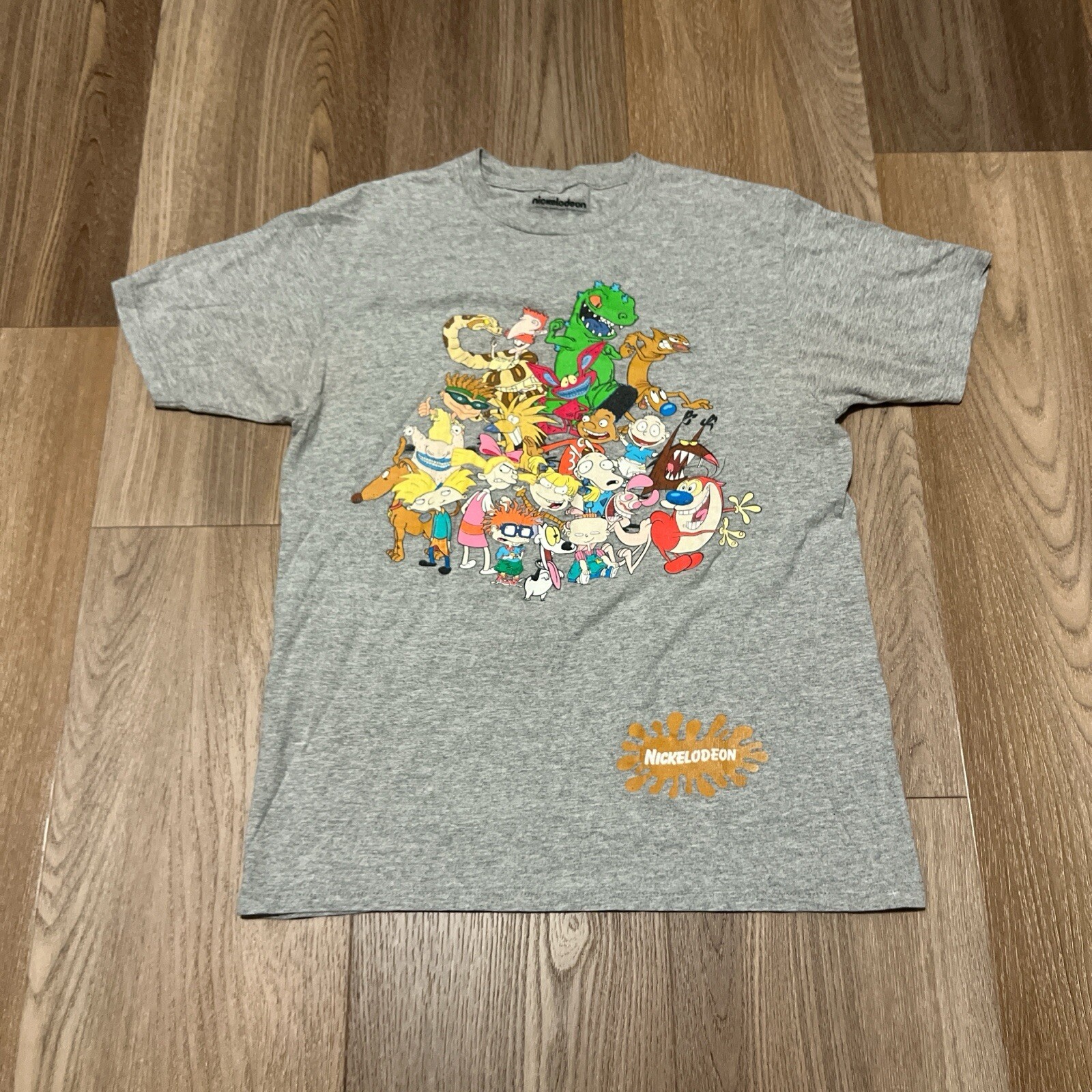 Retro Nickelodeon Shows Gray T-shirt Size Medium
