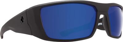 Spy Optics - Women's Dirk Wrap Sunglasses, Matte Black Happy Bronze Blue Spectra