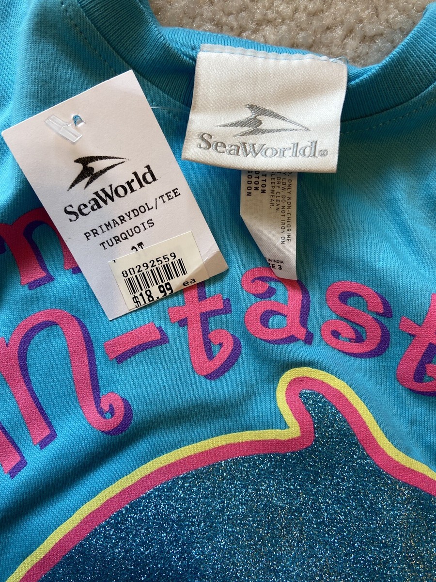 T-shirt SeaWorld Dauphins - Taille Juniors Small - 100% Coton - Neuf Avec étiquettes