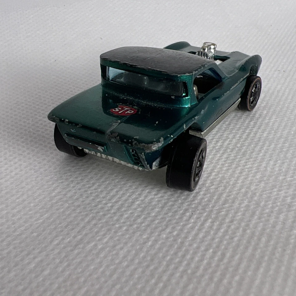 Vintage 1967 Hot Wheels Python Green Redline Die-Cast Car Hong Kong Mattel - Image 3 of 4