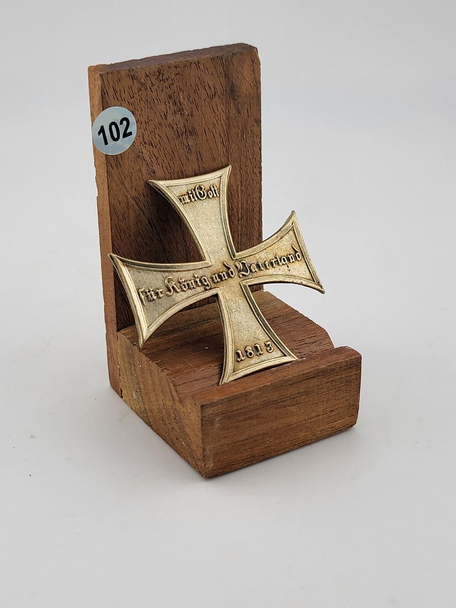 127941, Landwehrkreuz to Landwehr Chako, circa 1880, gilded metal