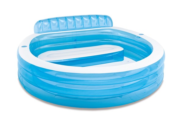 Intex Gartenpool Schwimm Center Family Lounge Pool Mit Sitzbank 229 X 218 X 79Cm-image