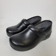 Dansko XP Clogs Black Women  s Leather Work Casual Shoes Size 41 US 10 Non-Slip