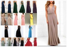 WHOLESALE BULK LOT OF 10 PCS MIXED COLOR Worn In Multiple Style Maxi Dress dr023