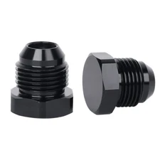 3AN 4AN 6AN 8AN 10AN Male Flare Blanking Plug Fitting Adapter Hex Aluminum 2Pcs