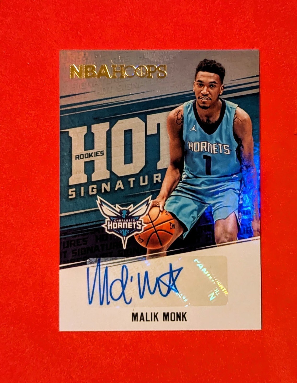 2017-18 Panini NBA Hoops - Hot Signatures Rookies #HSR-MM Malik Monk (AU, RC)