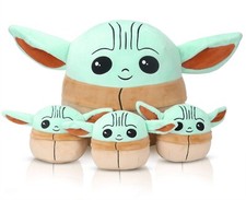 Baby Yoda 10 Inch Squish Plush Toy, Grogu Stuffed Animal Kids Plushie - 4 Pieces