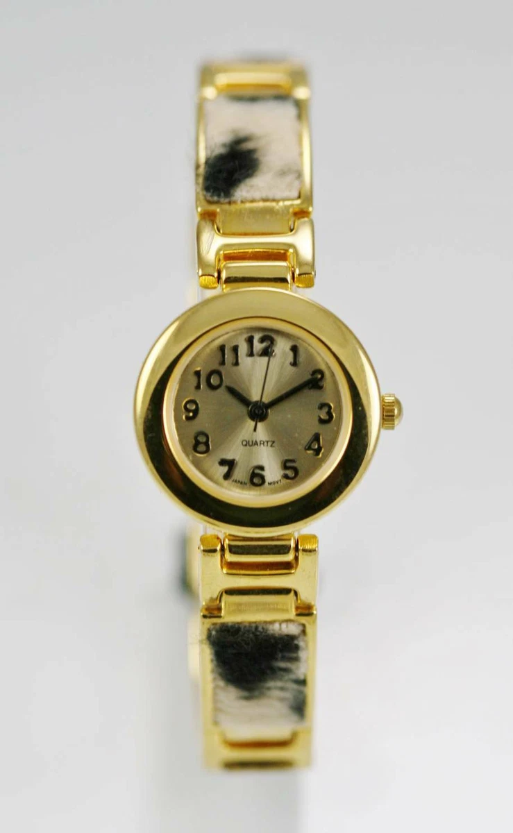 Xtime Watch Womens Stainless Steel Gold Faux Fur Water Resistant