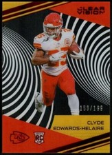CLYDE EDWARDS-HELAIRE 150/199 CHIEFS RED ROOKIE ACETATE 5 RC 2020 CLEAR VISION