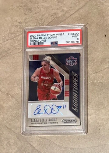2020 Elena Delle Donne Prizm Signatures WNBA Mystics Graded PSA 9 MINT
