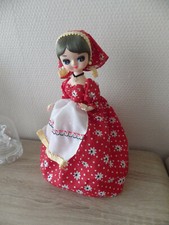  POUPEE ANCIENNE  BRADLEY TISSU GRANDS YEUX PEINTS MADE IN KOREA CIRCA 1960