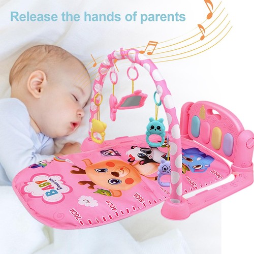 Pink Baby Play Mat Activity Gym With Hanging Toys Kick And Play Piano Gym Mat - Picture 2 of 11