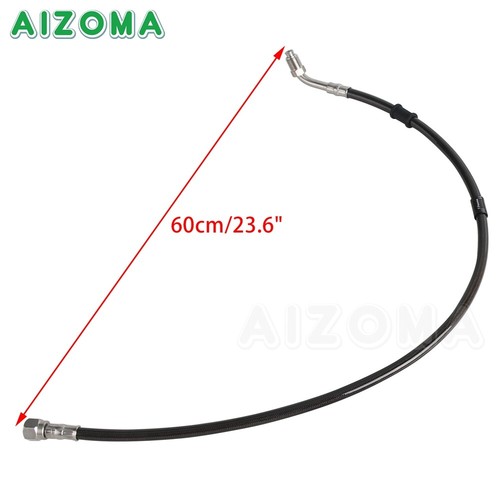 White Extended Length 23.6" Complete Brake Line Kit 45° For Harley FXFB FXLRS XL - Picture 2 of 10
