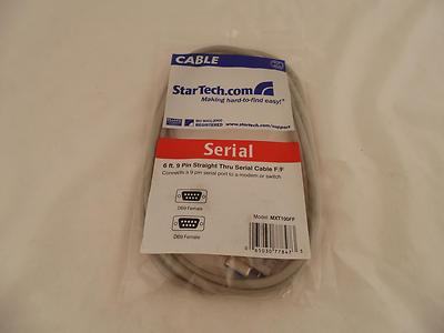 StarTech MXT100FF 6' Straight Thru Serial Cable - DB9 F/F- DB9 F/F Retail  31-4