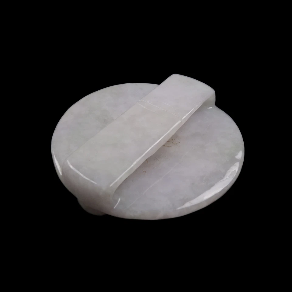 Certified Grade A 100% Natural Lavender Green Jadeite Jade Belt Buckle Dragon A1 - Image 2 of 4