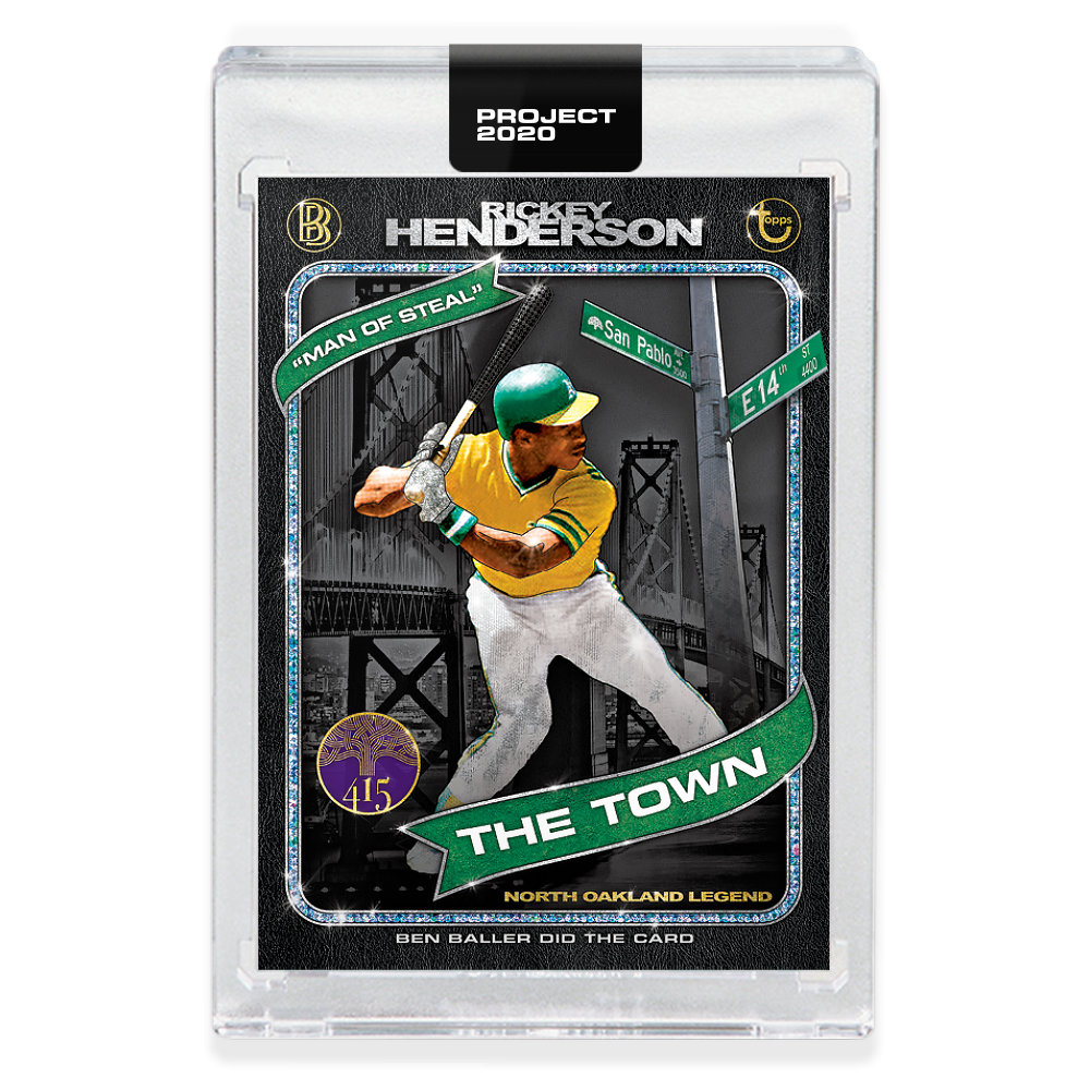 Topps Project 2020 #71 RICKEY HENDERSON - Athletics - Ben Baller