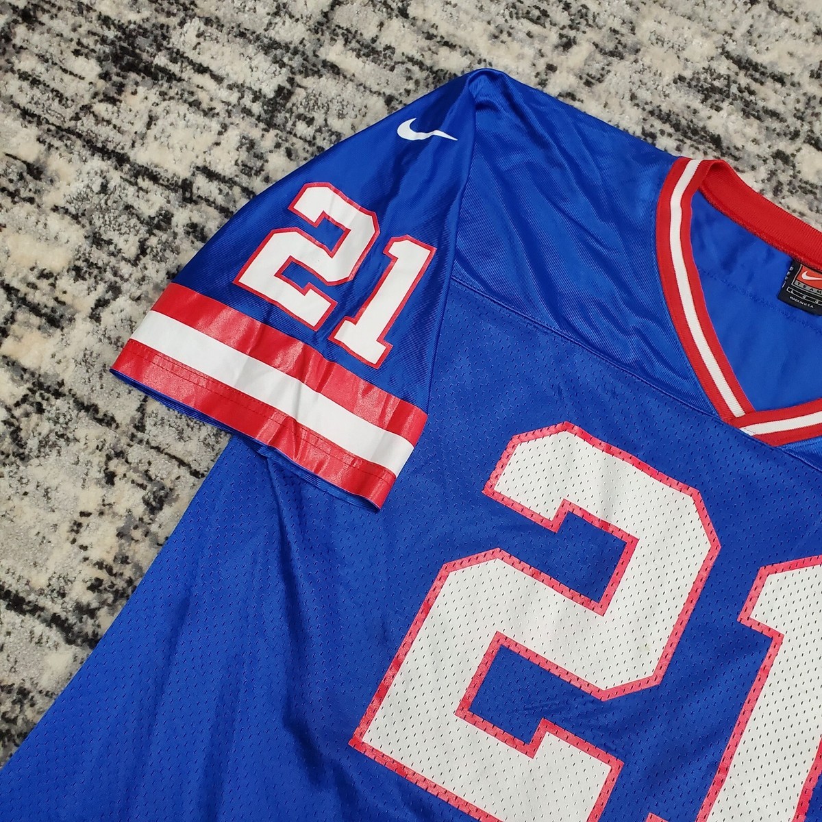 Vintage 90s Nike New York Giants Football Jersey #21 Tiki Barber L